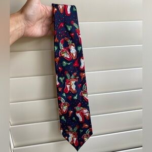Tabasco Sauce Dancing Bottles Silk Fun Blue Red Tie
